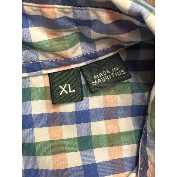 XL Orvis Active Fit Nonstop Twill Pink Green Check Long Sleeve Shirt Button Up - Picture 3 of 12